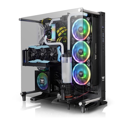 Core P5 TG V2黑色版壁掛式強化玻璃機殼