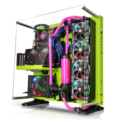 Core P5壁掛式ATX機殼 (璀璨綠)
