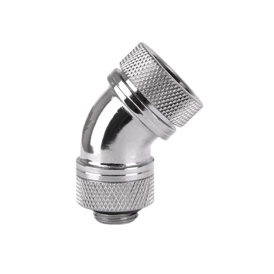 Pacific G1/4 PETG硬管專用45度管接頭 外徑16mm – 銀色