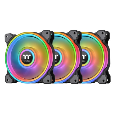 Riing Quad 12 RGB 水冷排風扇TT Premium頂級版 (三顆風扇包裝)